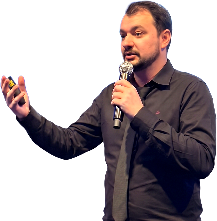 Diego Candido palestrando sobre Inteligência Artificial